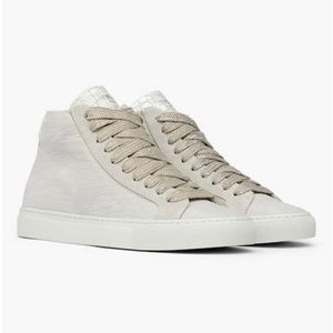 P448 White Zebra Skate High Top Sneakers 39